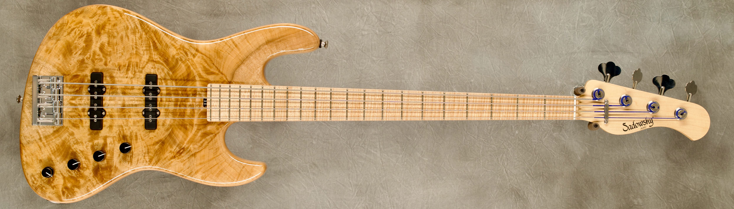 9432 Natural Myrtle 4-21 Standard. - Sadowsky Guitars