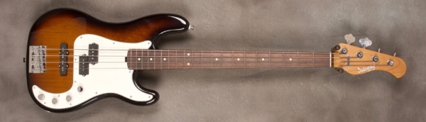 MODEL: 4-20 Vintage PJ,
SERIAL: #6709,
FINISH: 59 burst,
BODY: Chambered alder,
WEIGHT: 8.12 lbs,
NECK: Roasted Maple with thin matte nitro finish,
FINGERBOARD: Brazilian rosewood, 9″ radius, 1.45″ nut width,
PICKGUARD: Mint,
HARDWARE: Chrome,
PICKUPS: Sadowsky humcancelling PJ,
PREAMP: Sadowsky preamp with vintage tone control