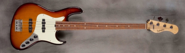 MODEL: 4-22 Will Lee,
SERIAL: #8174,
FINISH: 59 Burst,
BODY: Chambered Alder,
WEIGHT: 8.06 lbs,
NECK: Maple with thin matte nitro finish,
FINGERBOARD: Chechen,
PICKGUARD: Mint,
HARDWARE: Chrome,
PICKUPS: Sadowsky single Coil J-style pickups in 60’s location,
PREAMP: Will Lee pre-amp with switchable midcoast and trim pot