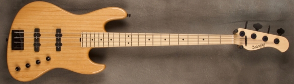 MODEL: 4-21 Standard J-bass,
SERIAL: #8388,
FINISH: Natural,
BODY: Chambered Ash,
WEIGHT: 7.42 lbs,
NECK: Maple with thin matte nitro finish,
FINGERBOARD: Maple. 12’ radius, 1.45” nut width,
PICKGUARD: None,
HARDWARE: Black,
PICKUPS: Sadowsky Single Coil, 60’s Location,
PREAMP: Sadowsky preamp with vintage tone control