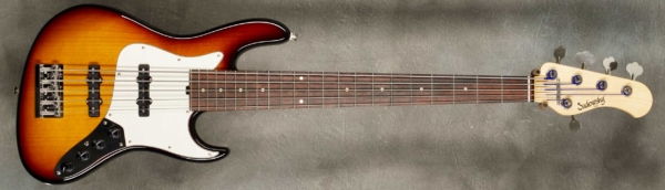 MODEL: 5-22 Will Lee Vintage,
SERIAL: #8463,
FINISH: '59 Burst,
BODY: Chambered Alder,
WEIGHT: 8.38 lbs,
NECK: Maple with thin matte nitro finish and 12" radius, 1 7/8" nut width,
FINGERBOARD: Brazilian Rosewood,
PICKGUARD: Parchment,
HARDWARE: Chrome,
PICKUPS: Sadowsky Single Coil JJ in 60's Locations,
PREAMP: Sadowsky preamp with vintage tone control