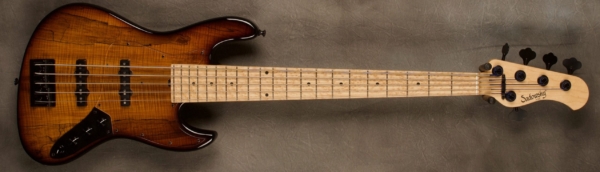 MODEL: 5-22 Will Lee,
SERIAL: #8567,
FINISH: '59 Burst,
BODY: Chambered Alder,
WEIGHT: 8.11 lbs,
NECK: Maple with thin matte nitro finish and 12" radius and 1 7/8 nut width,
FINGERBOARD: Granadillo,
PICKGUARD: Parchment,
HARDWARE: Chrome,
PICKUPS: Sadowsky Single Coil J Pickups in 60's Location,
PREAMP: Sadowsky preamp with vintage tone control and mid-boost circuit