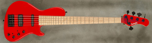 Model 5-24 Single Cut Standard,
Serial #9252,
Finish Dakota Red w/matching headstock,
Body Chambered Swamp Ash,
Weight 8.12 lbs,
Neck Maple with thin matte nitro finish,
Radius/Nut 12" radius, 1 3/4" nut width,
Fingerboard Master Grade Birdseye Maple,
Hardware Black,
Pickups Sadowsky Humcancelling J/Super J,
Preamp Sadowsky mid-boost preamp with vintage tone control