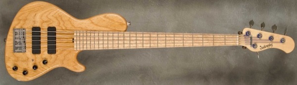 Model 5-24 Single Cut Standard
Serial #8128
Finish Natural
Body Chambered Swamp Ash
Weight 7.86 lbs
Neck Maple with thin matte nitro finish
Radius/Nut 12" radius, 1 3/4" nut width
Fingerboard Birdseye Maple
Pickguard None
Hardware Chrome
Pickups Sadowsky Soapbars in Modern Positions
Preamp Sadowsky mid-boost preamp with vintage tone control